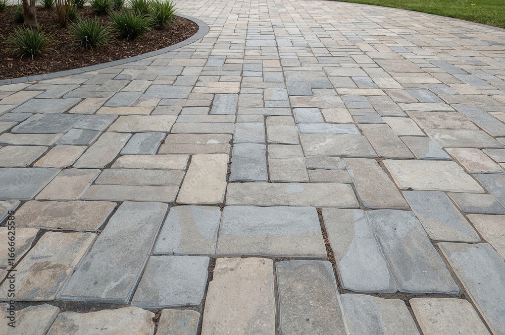 Fototapeta premium Surface Texture of Interlocking Pavement Blocks