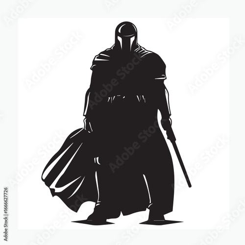 vector illustration of a warden