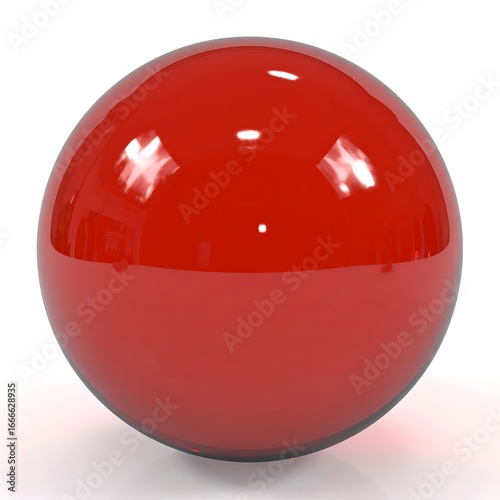 Free Download Red sphere, glossy finish - GFXLoad