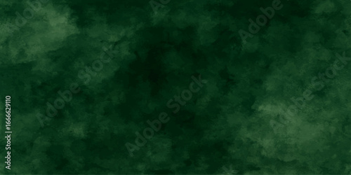 An abstract green background with dark clouds and light smoke creates a stormy night sky texture