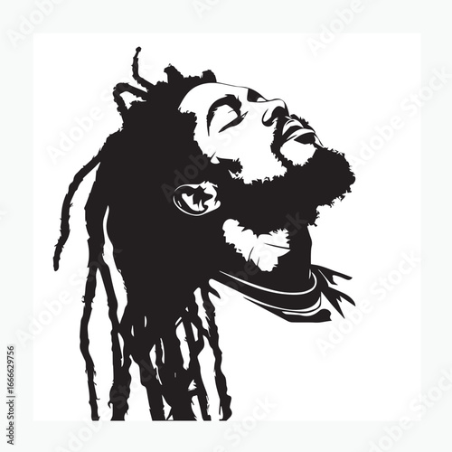 vector of a man with dreadlocks