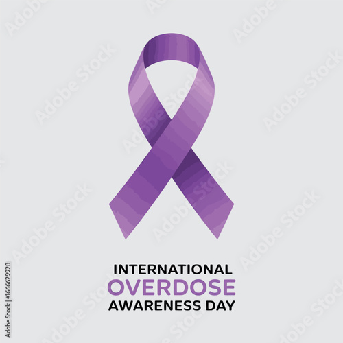 International Overdose Awareness Day Purple Ribbon Remembrance