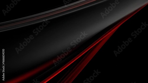 Abstract Black & Red Waves