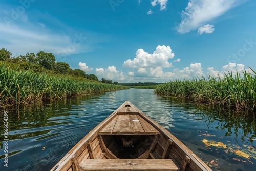 A vessel in a quiet backwater