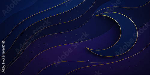 Soft colorful lines create a swirling motion in this blue vector illustration