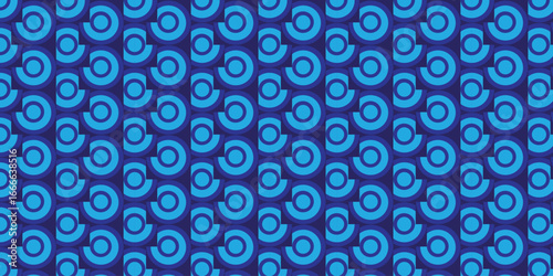 Geometric Pattern with Concentric Circles. Geometric Pattern: Accurately describes the structured, repetitive nature of the design.
Concentric Circles: Highlights the primary motif within the pattern.