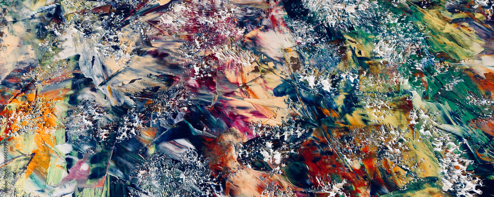 Naklejka premium Abstract art background . Hand painting artwork on canvas .