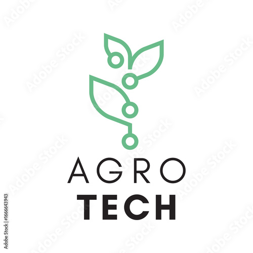 Innovative Farming Logo Concept with Leaf Shape