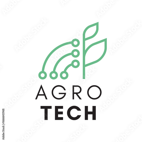 Innovative Farming Logo Concept with Leaf Shape