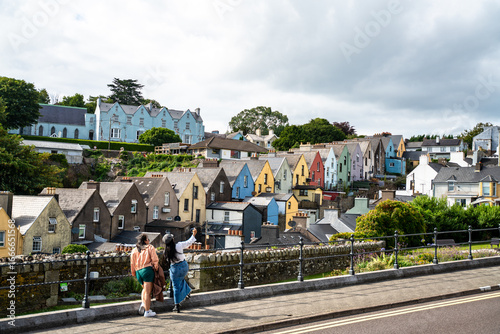 Colorful houses and scenic harbor views in Cobh