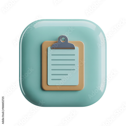Clipboard icon representing notes tasks and information management transparent background Png