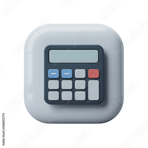 Simple calculator icon for everyday use and calculations transparent background Png
