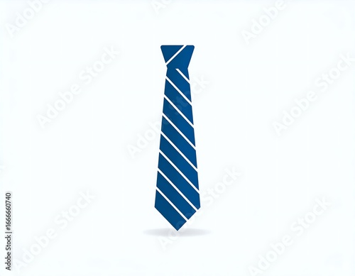 Simple navy blue striped tie icon (1)