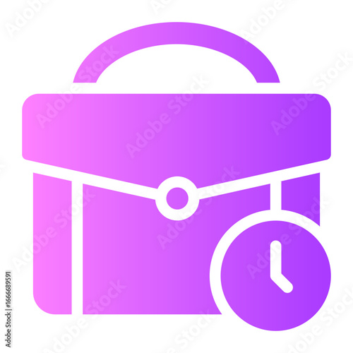 working hours gradient icon