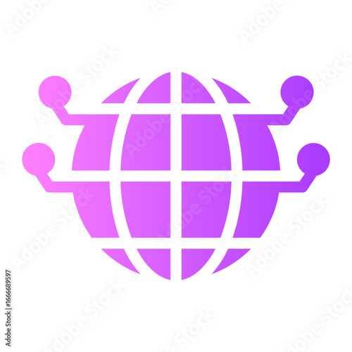 virtual office gradient icon