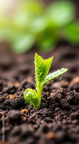 Sprout emerging from soil (3)