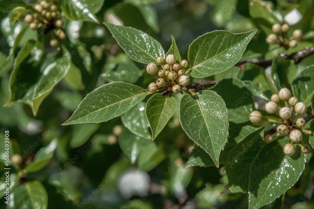 Detailed view of fresh green foliage and catkins on a birch tree during spring bloom, highlighting seasonal allergies. Detailed view of fresh green foliage and catkins on a birch tree during spring bloom, highlighting seasonal allergies.