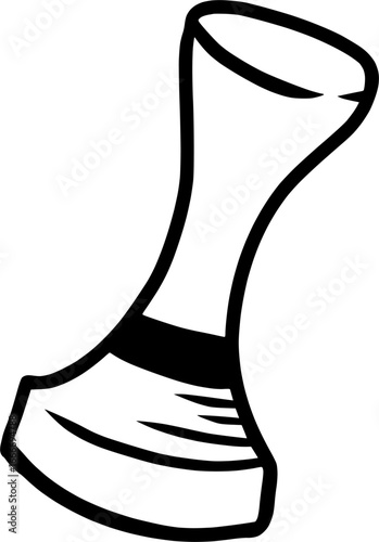 Vietnamese coffee dripper phin filter icon. Hand drawn doodle illustration of a traditional coffee making tool, isolated vector graphic for cafe branding or menu design.
