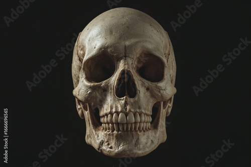 A vintage human cranium