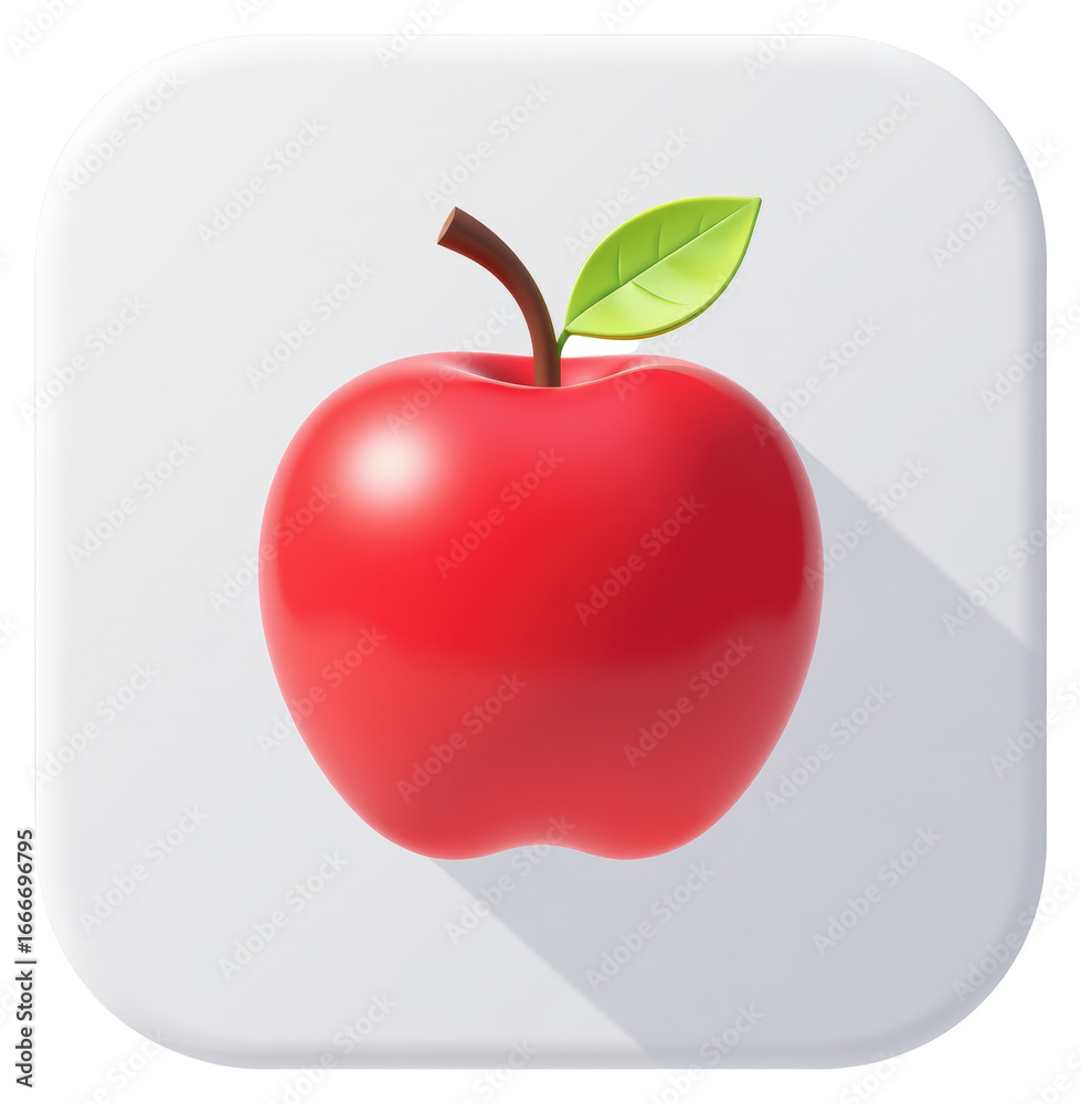 Obraz premium Minimalistic Apple Icon