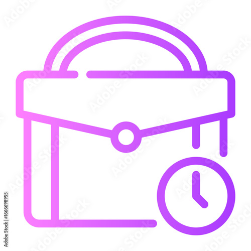 working hours gradient icon