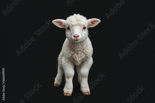 A charming little white lam...