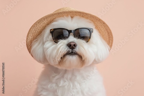 A Purebred Bichon Frise Roc...