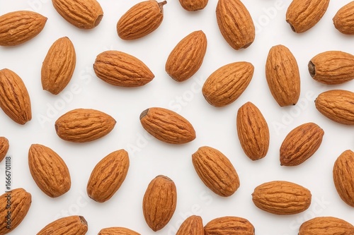 Isolated almond collection ...