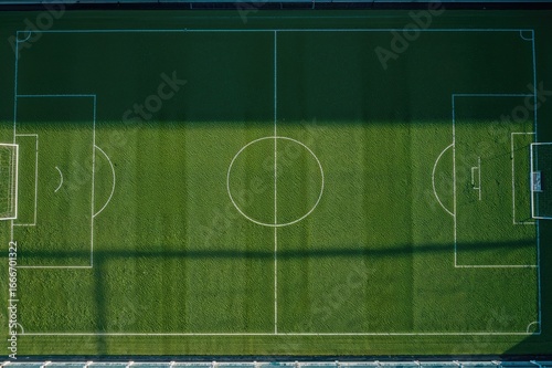 Overhead drone shot of an e...