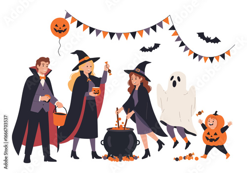 Halloween party with family and friends.