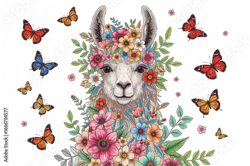 Adult coloring sheet with f...