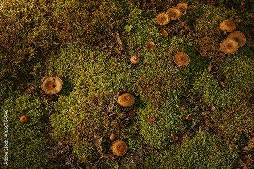 A lush carpet of emerald mo...