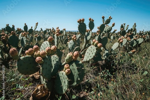 A group of wild prickly pea...