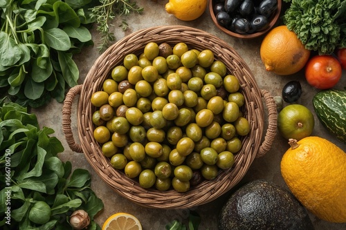 A mix of lively olives with...