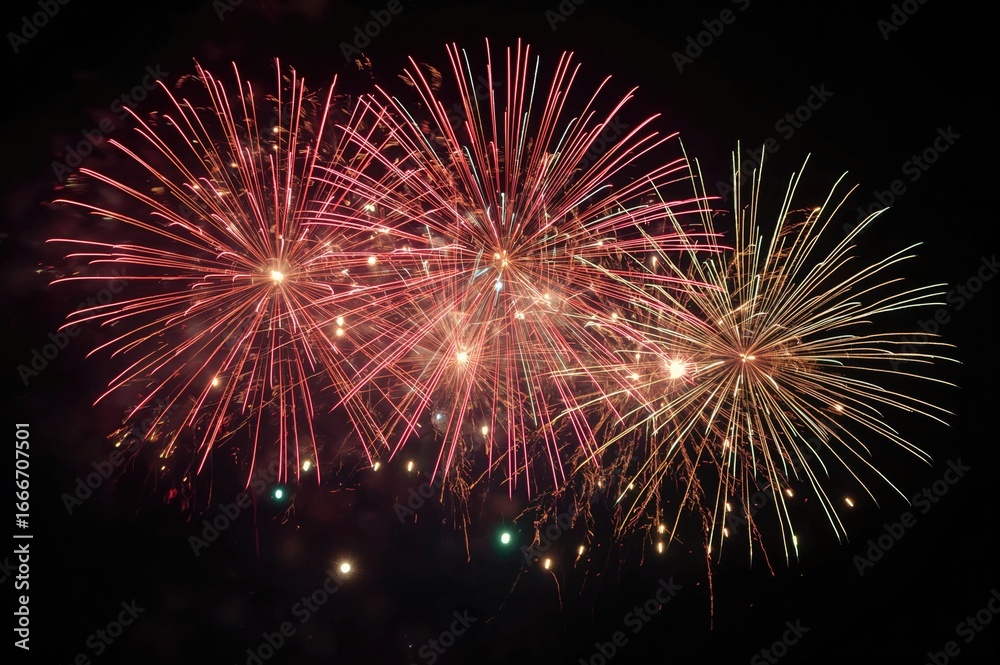 Obraz premium A stunning showcase of vibrant pyrotechnics
