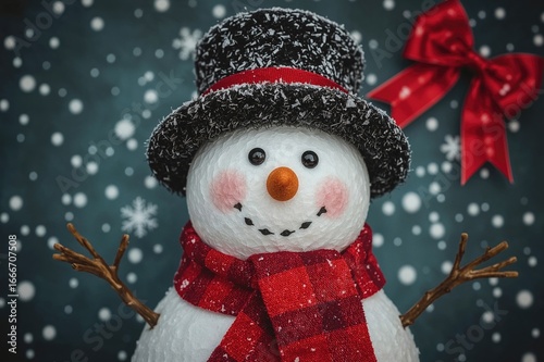 Festive snowman holiday car...