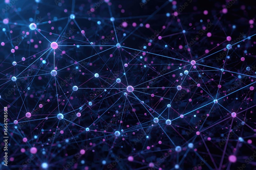 Obraz premium 3D rendering with abstract technological connections and lines