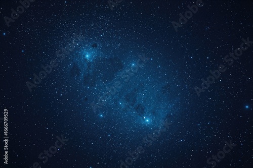 A vibrant, dark azure galax...