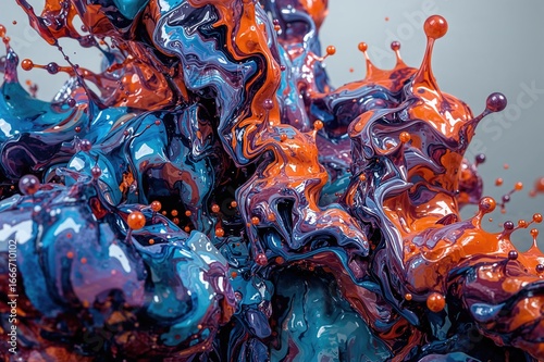 Abstract shapes formed from...