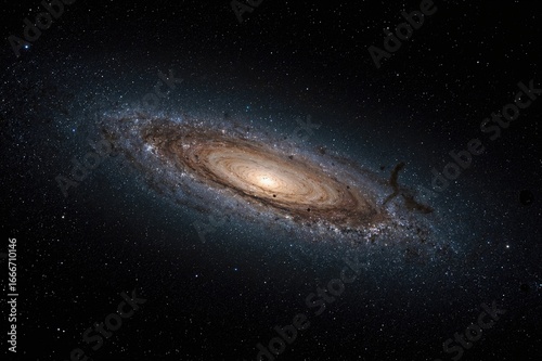 The luminous galaxy shining...