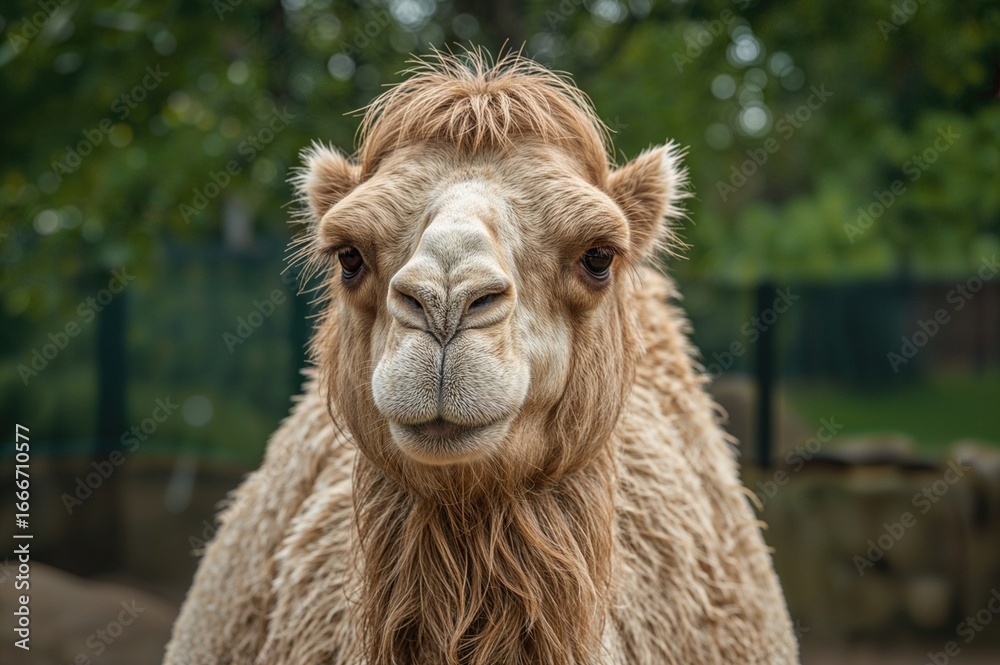 Obraz premium A Stunning Capture Of A Camel At The Wildlife Park