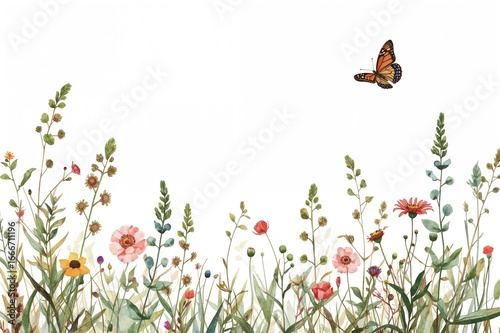 Abstract wild plants and a ...