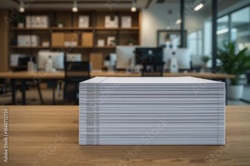 A pile of paperwork lies on...