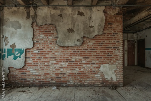 Old brick wall with a grimy...