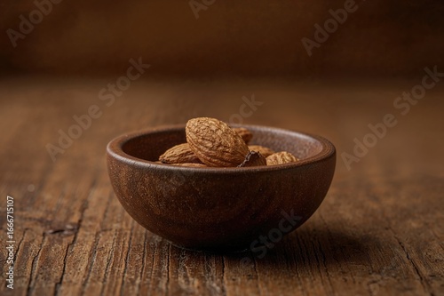 Bowl Filled With Almonds On...