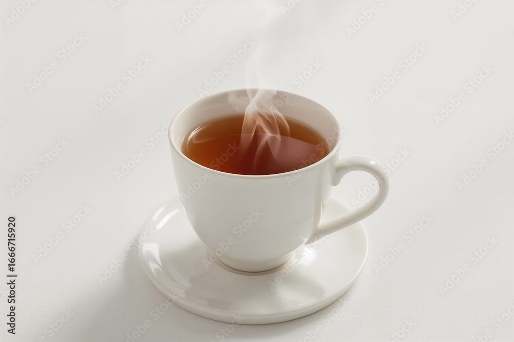 Fototapeta premium A Ceramic Mug Filled With Steaming Tea