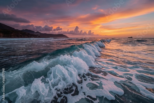 Breathtaking sunset over th...