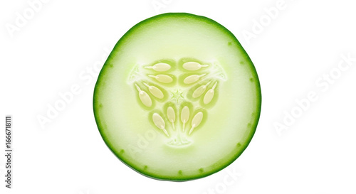 Isolated cucumber slice