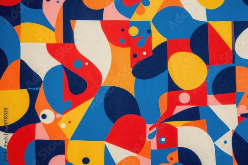 Colorful geometric design w...