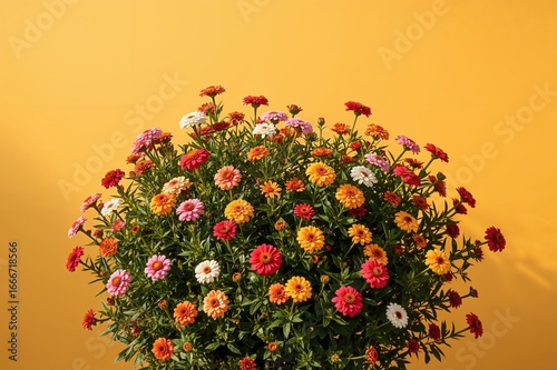 A bush covered with vibrant...